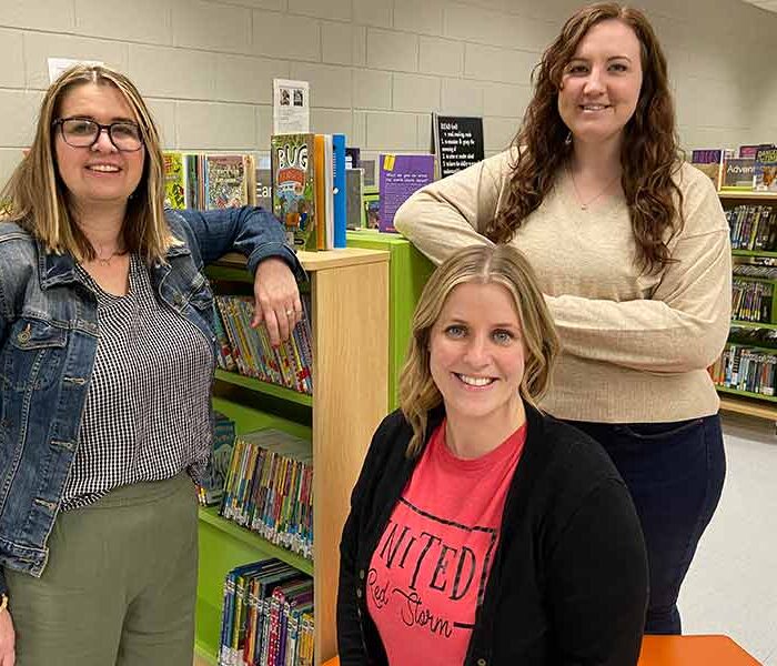 United North staff who received mini grants, from left, Mindy Murray, Marci Bertelson, and Jaime Koerner.