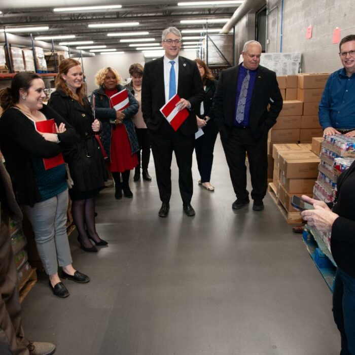 Diane Copeland, President of Fish of Galesburg, talks about the needs of the food pantry.