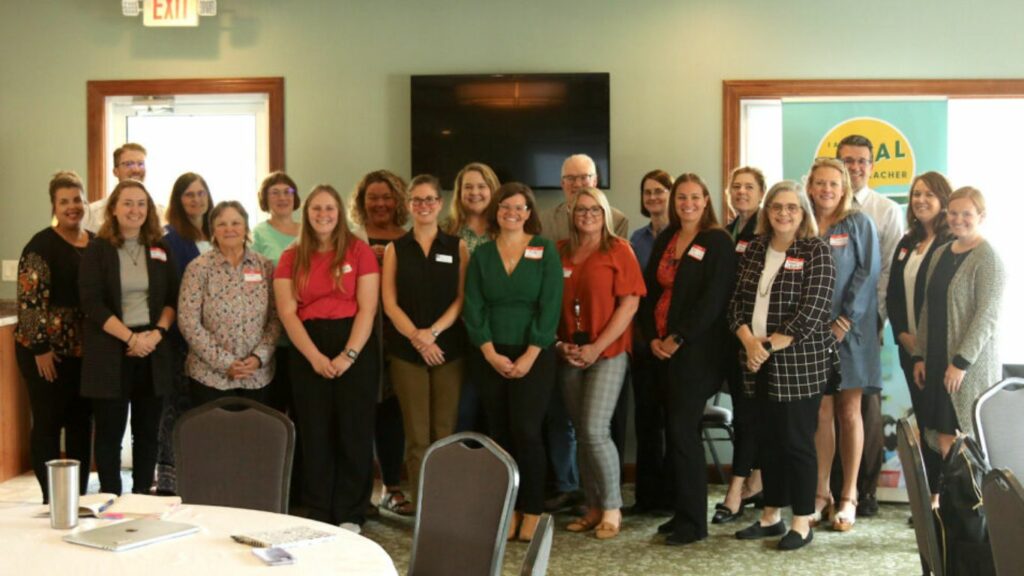 Participants in the teacher pathways gathering funded by grants from Galesburg Community Foundation and the Compeer Financial Rural Collaboration Project.