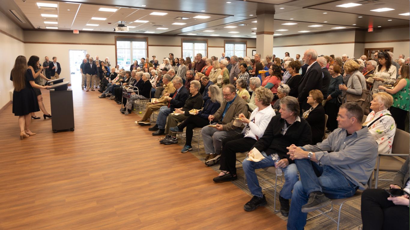 Event in the community room at the Galesburg Public Library